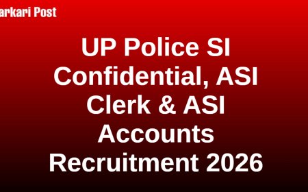 UP Police SI Confidential, ASI Clerk & ASI Accounts Recruitment 2026