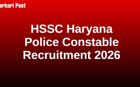 HSSC Haryana Police Constable Recruitment 2026