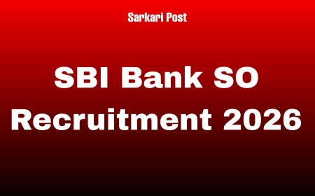 SBI Bank SO Recruitment 2026